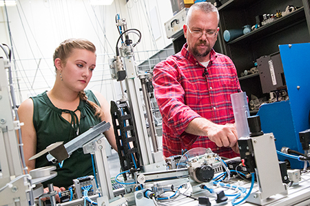 Student and teacher, hydraulics 