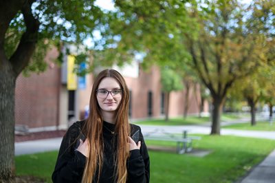 Student on campus